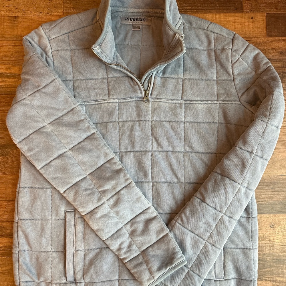 Ridgecut Toughwear Quilted Half-Zip Pullover – Size M